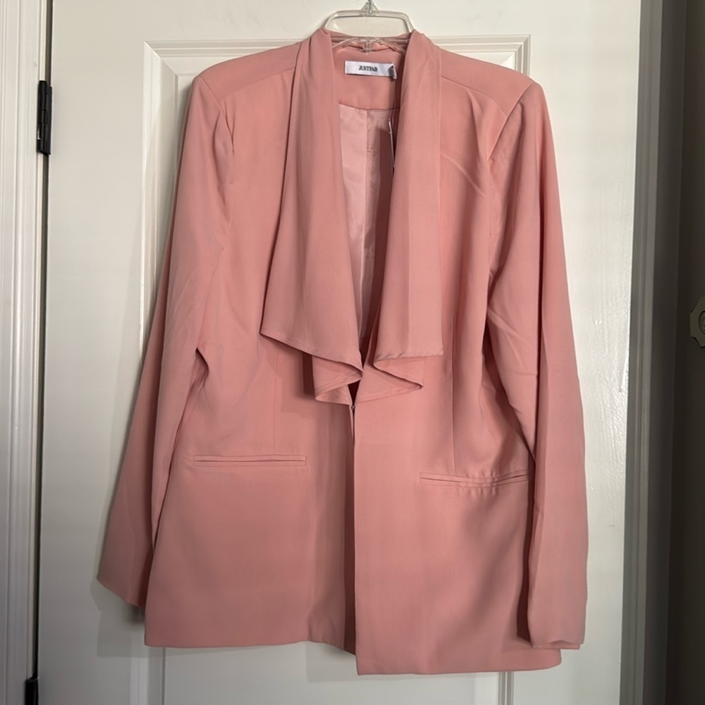 Justfab Blush Pink Blazer Size Xxl Nwt